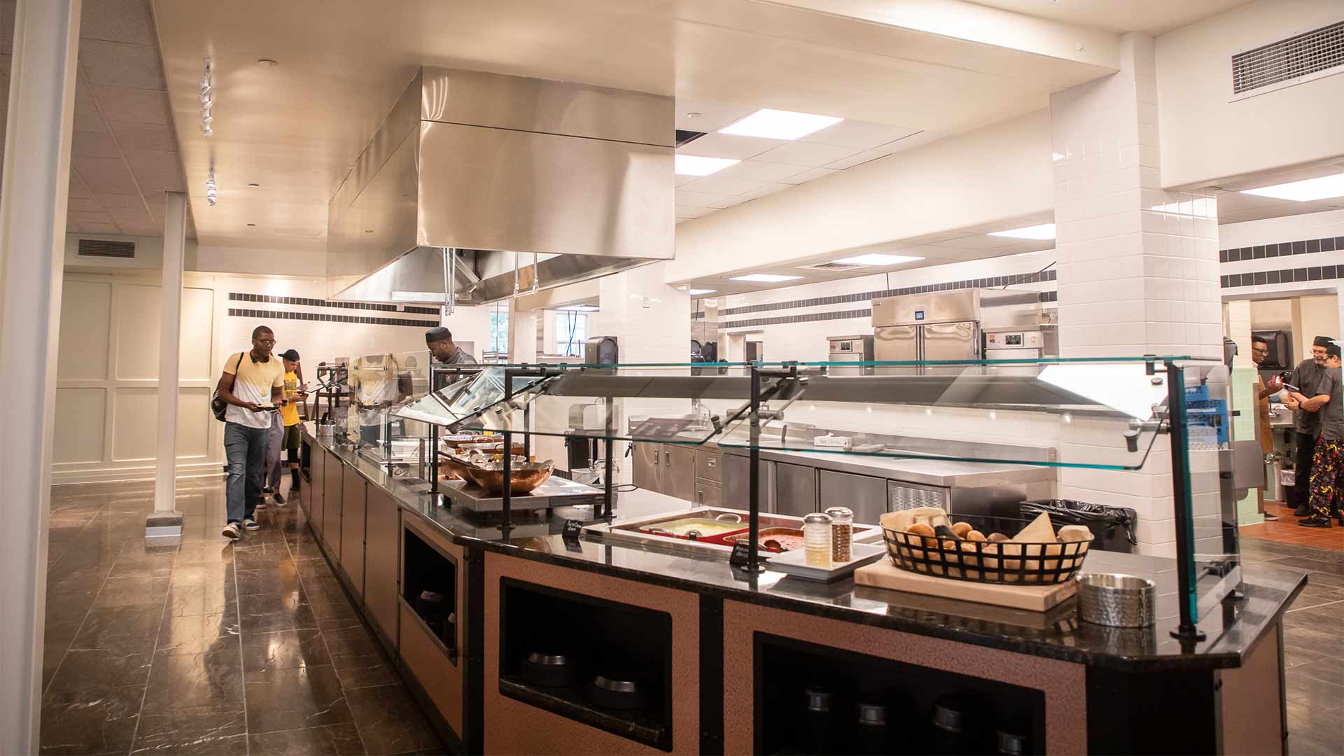 Renovations to Founders Dining Hall were completed in Fall 2019. The new facility is in the same location, but is a total renovation.