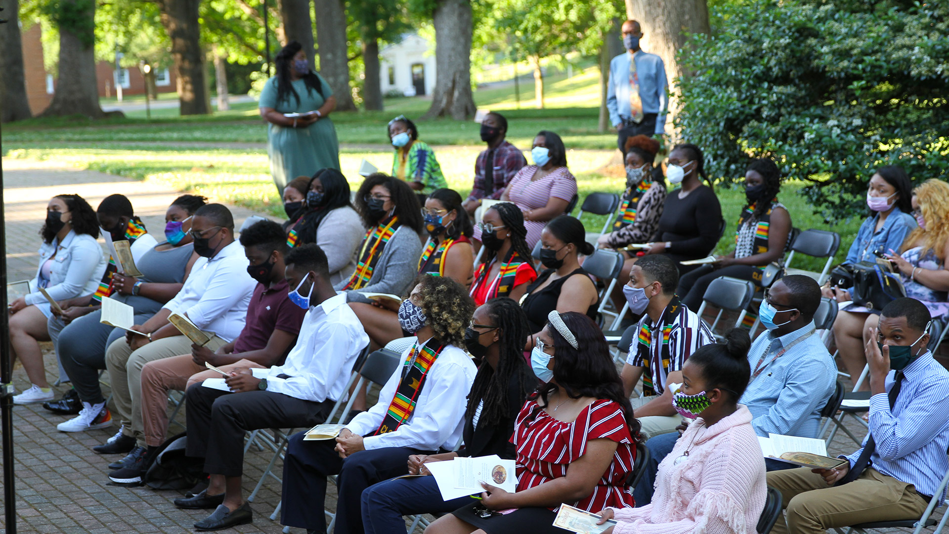 Graduates from 2020 and 2021 attend the Sankofa celebration on May 6, 2021.