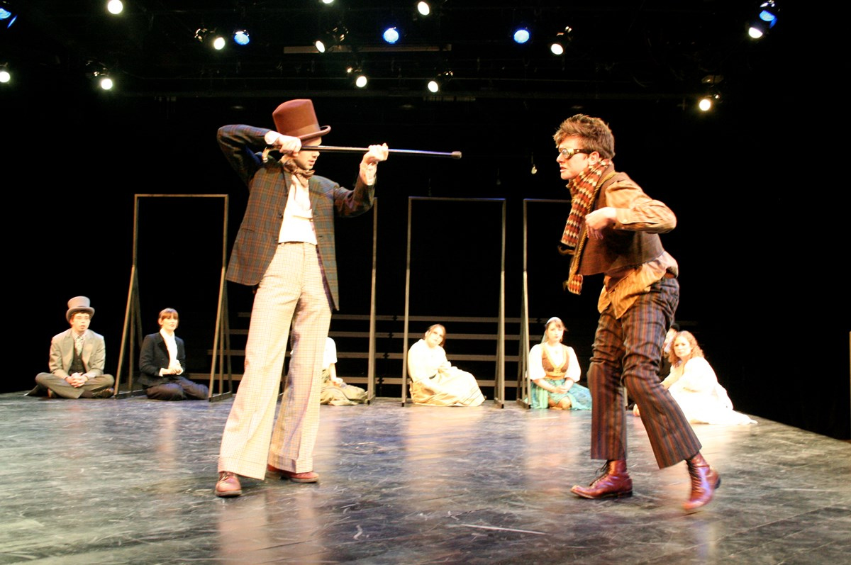 Scene from "The Trial" a Guilford College Theatre Production in 2013.