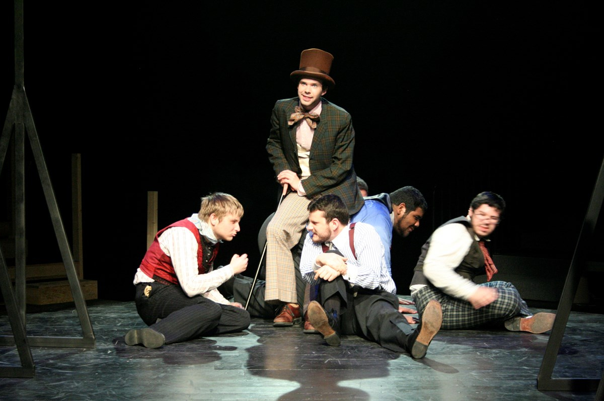 Scene from "The Trial" a Guilford College Theatre Production in 2013.