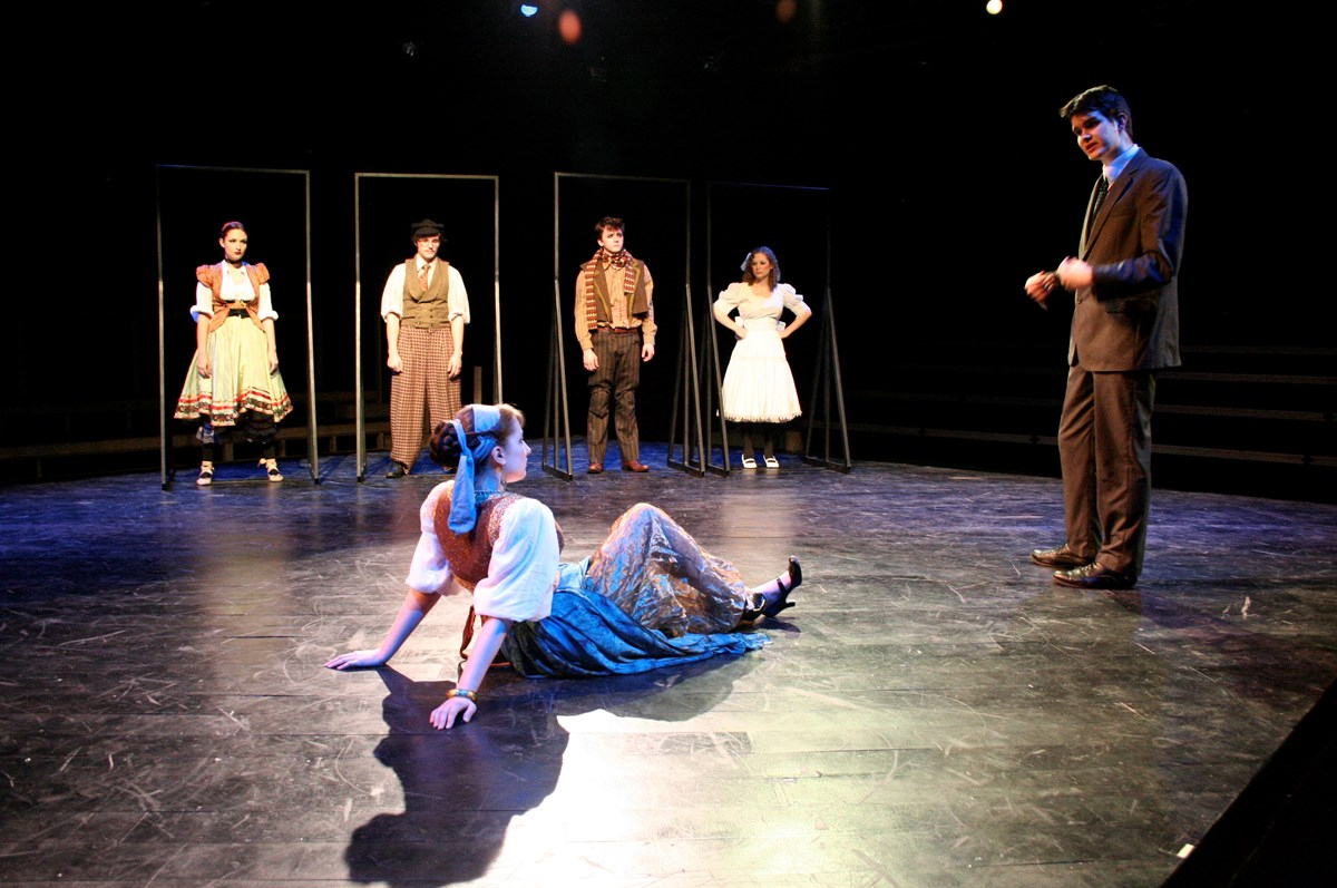 Scene from "The Trial" a Guilford College Theatre Production in 2013.