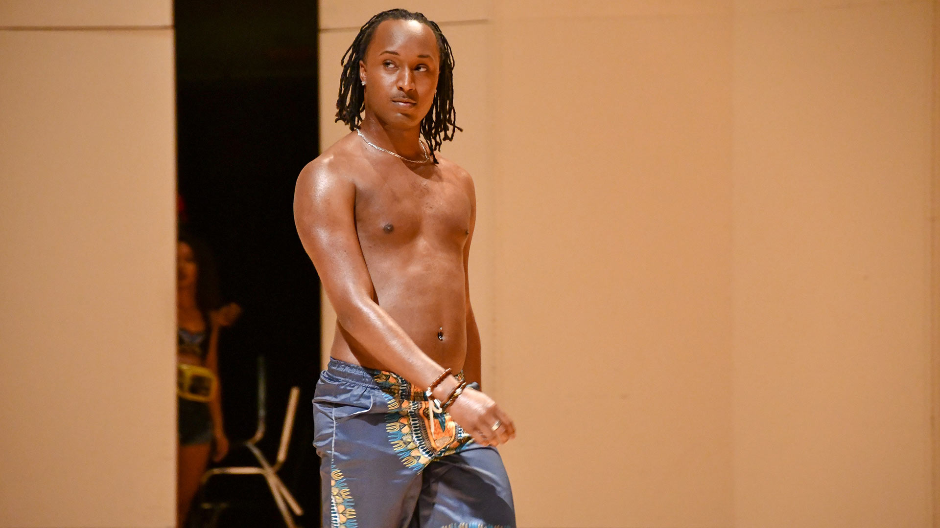 A male model during the fashion show at African Night 2019